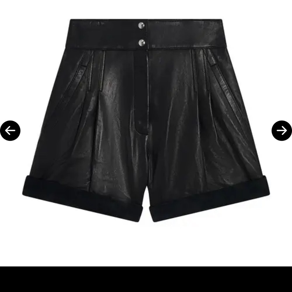 Iro Lambskin Leather Shorts - brand new with tags